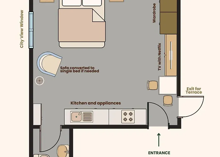 公寓 Panoramic In Tirana! *